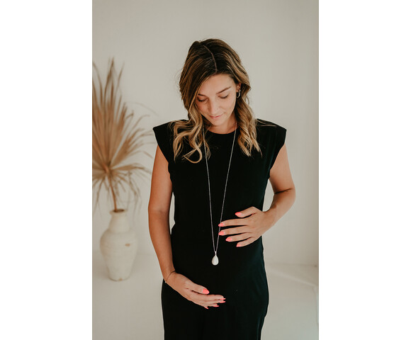 Bola μελωδικό Μενταγιόν εγκυμοσύνης- Ανάγλυφο silver drop