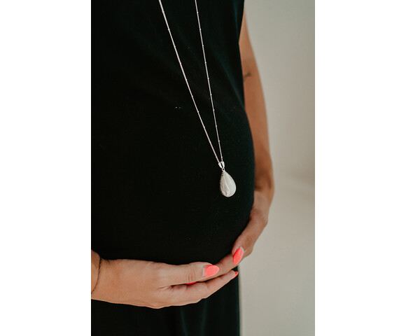 Bola μελωδικό Μενταγιόν εγκυμοσύνης- Ανάγλυφο silver drop