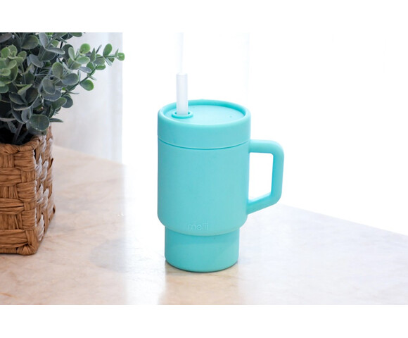 Melii – Παγούρι Σιλικόνης με Καλαμάκι Tumbler Μπλε