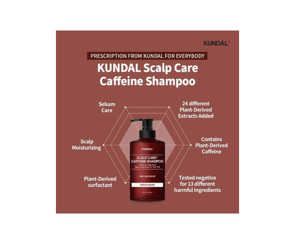 Kundal Caffeine Σαμπουάν κατά της Τριχόπτωσης για Λιπαρά Μαλλιά 500ml