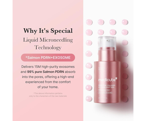 Medicube Pdrn Pink Exosome Shot Serum 2000 - Serum Προσώπου για Λεύκανση & Ατέλειες 30ml