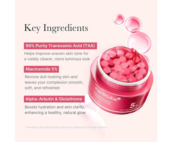 Medicube TXA Niacinamide Capsule - Ενυδατική & Αναπλαστική Κρέμα Προσώπου κατά των Ατελειών & της Ακμής με Υαλουρονικό Οξύ & Νιασιναμίδη 55gr