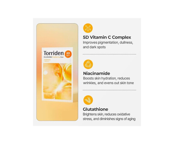 Torriden Cellmazing Brightening Mask – Μάσκα προσώπου για για Λάμψη και Ενυδάτωση