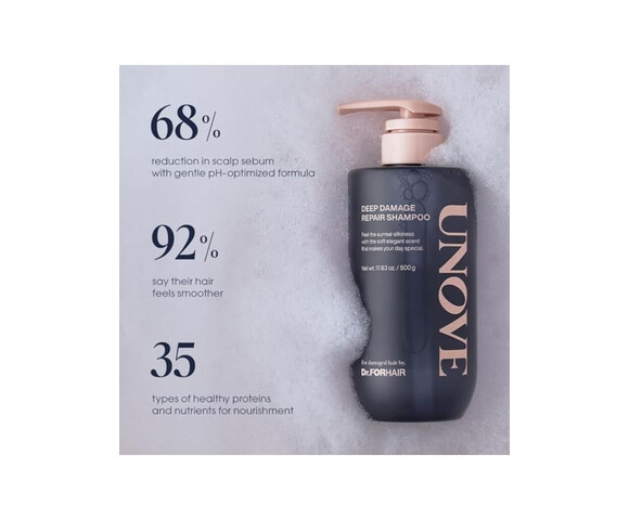 UNOVE Deep Damage Repair Shampoo- Sweet Breeze – Σαμπουάν αναδόμησης 500ml