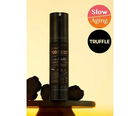 VT Cosmetics Black Truffle Reedle Shot 100 - Αντιγηραντικός Ορός Προσώπου με μικροβελόνες και μαύρη τρούφα 50ml