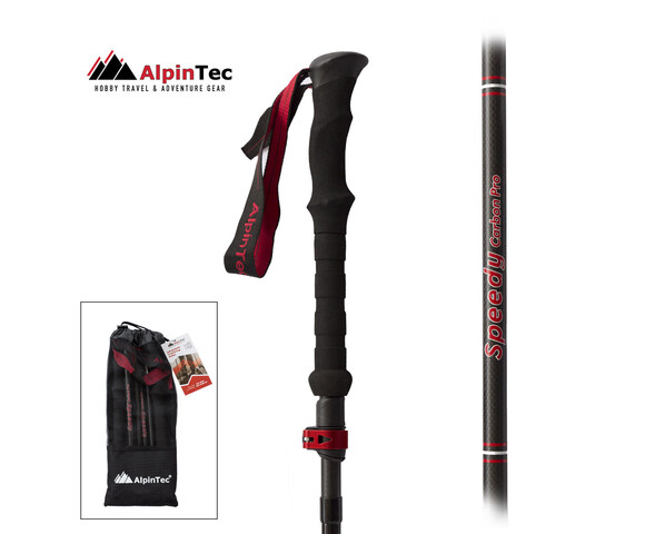 AlpinPro Μπατόν Πεζοπορίας Speedy Carbon T5C80BL