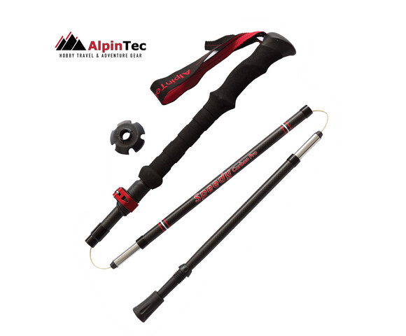AlpinPro Μπατόν Πεζοπορίας Speedy Carbon T5C80BL
