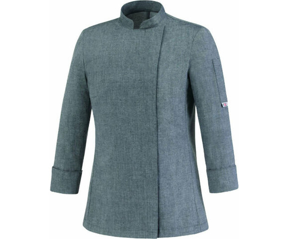 Egochef - Σακάκι Σεφ 100% Βαμβάκι Γυναικείο με Μακρύ Μανίκι Γκρι - 1005067C