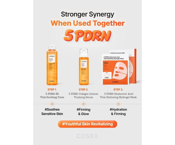 COSRX 5 PDRN B5 Vital Soothing Toner - Ενυδατική τονωτική λοσιόν με 5 τύπους PDRN 280ml