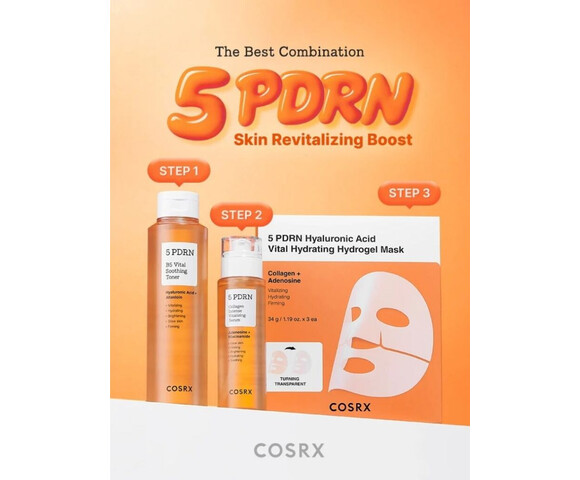 COSRX 5 PDRN B5 Vital Soothing Toner - Ενυδατική τονωτική λοσιόν με 5 τύπους PDRN 280ml