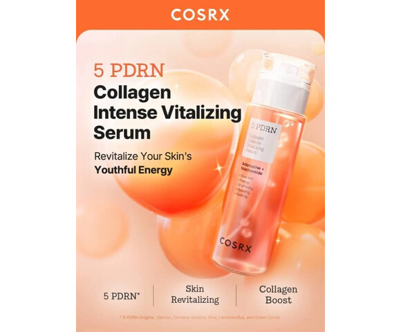 COSRX 5 PDRN Collagen Intense Vitalizing Serum – Συσφικτικός ορός αντιγήρανσης - ανάπλασης - λάμψης 100ml