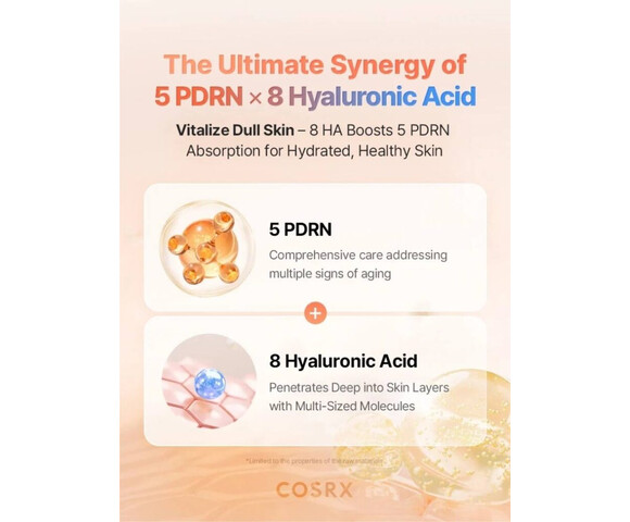 COSRX 5 PDRN Hyaluronic Acid Vital Hydrating Hydrogel Mask – Αντιγηραντική μάσκα νυκτός για Ενυδάτωση Αναζωογόνηση 34gr