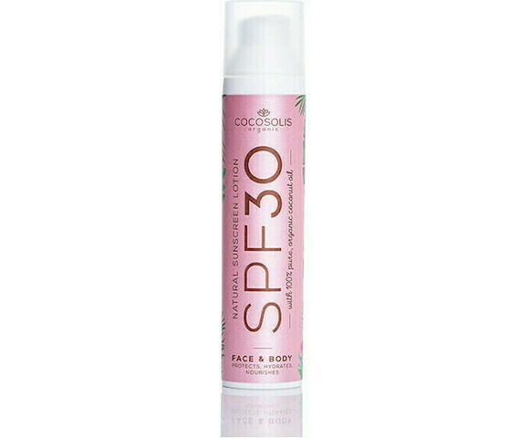 Cocosolis Natural Sunscreen Lotion Mineral - Αντηλιακή Λοσιόν Προσώπου και Σώματος SPF30 σε Spray 100ml