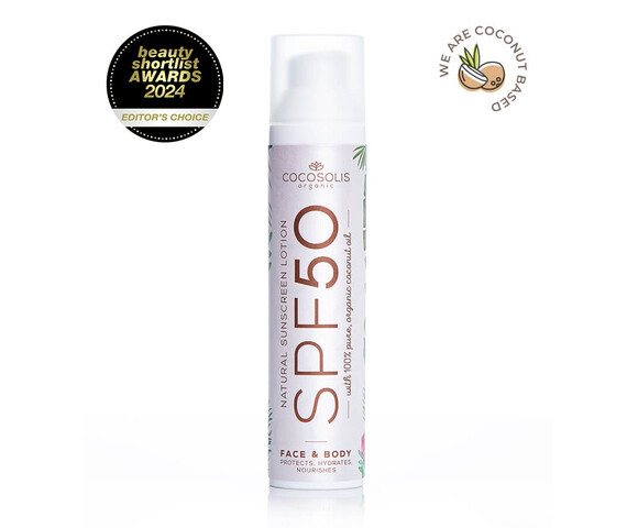 Cocosolis Natural Sunscreen Lotion Mineral - Αντηλιακή Λοσιόν Προσώπου και Σώματος SPF50 σε Spray 100ml