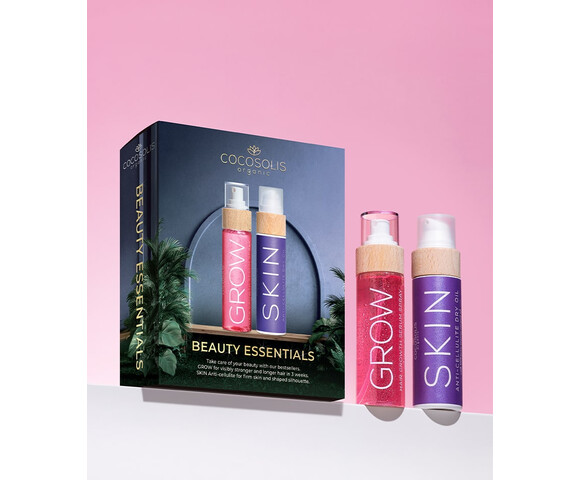 Cocosolis Organic - Beauty Essentials Gift Set με Grow Serum & Anti-cellulite Dry Oil 