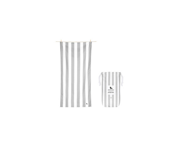 Dock & Bay: Πετσέτα θαλάσσης Quickdry - Goa Grey Microfiber (Μικροϊνες)  Large  160x90cm