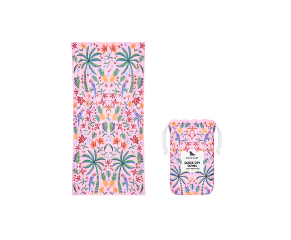 Dock & Bay: Πετσέτα θαλάσσης Quickdry - Pink Paradise Microfiber (Μικροϊνες)  Large  160x90cm