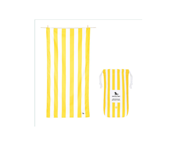 Dock & Bay: Πετσέτα θαλάσσης Quickdry - Boracay Yellow Microfiber (Μικροϊνες)  Large  160x90cm
