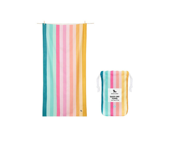Dock & Bay: Πετσέτα θαλάσσης Quickdry - Coastal Candy Microfiber (Μικροϊνες)  Large  160x90cm