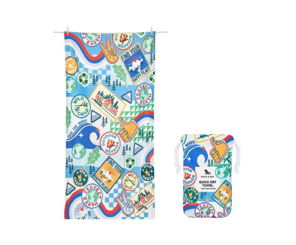 Dock & Bay: Πετσέτα θαλάσσης Quickdry Cabana - Into The Wild (Μικροϊνες)  Large 160x90cm
