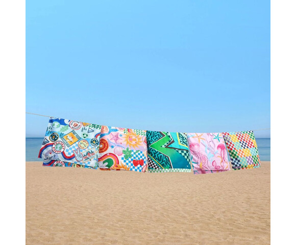 Dock & Bay: Πετσέτα θαλάσσης Quickdry Cabana - Tide Skater(Μικροϊνες)  Large 160x90cm