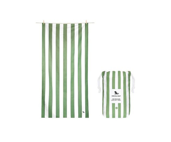 Dock & Bay: Πετσέτα θαλάσσης Quickdry Cabana - Cayman Olive Microfiber (Μικροϊνες)  Large  160x90cm