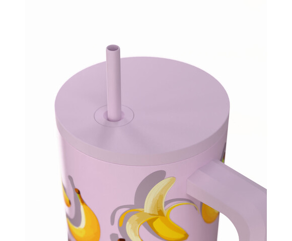 Estia  Θερμός  Straw Tumbler XL SAVE THE AEGEAN  900ml Banana Mood - 01-41601