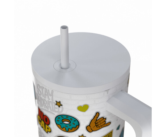 Estia  Θερμός  Straw Tumbler XL SAVE THE AEGEAN Urban Vibes 900ml 01-41540