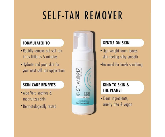 St. Moriz Self Tan Remover Fast Action Mousse Σώματος 100ml
