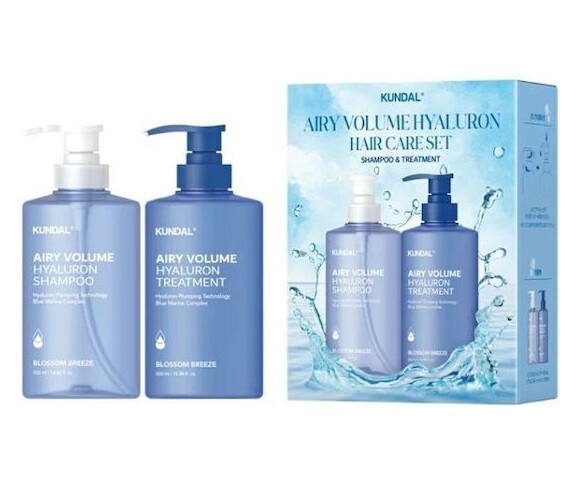 Kundal Hyaluron Airy Volume 300ml set - Σαμπουάν Και Μαλακτική Με Υαλουρονικό 8809953779825