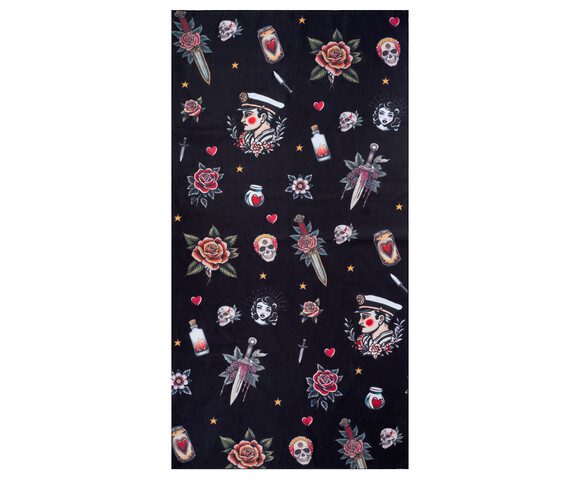 Estia Πετσέτα Θαλάσσης Microfiber Με Τσαντάκι Old School 01-44473