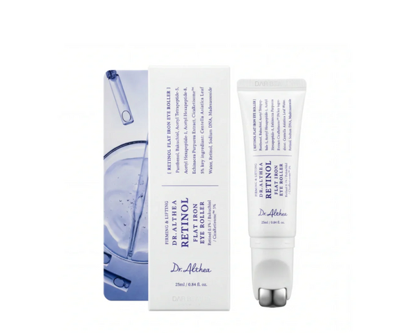 Dr. Althea Retinol Flat Iron Eye Roller – Serum Ματιών με Ρετινόλη, Bakuchiol και ενσωματωμένο Gua Sha 25ml