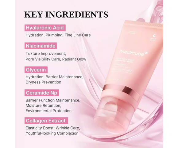 Medicube Collagen Night Wrapping Mask – Μάσκα νυκτός με κολλαγόνο για σύσφιξη