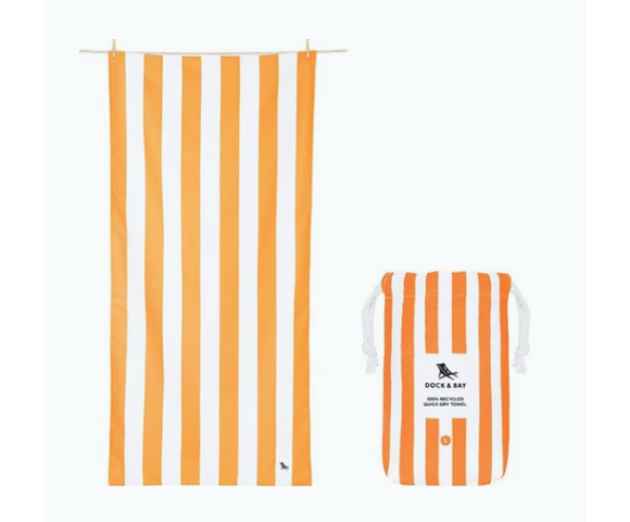 Dock & Bay: Πετσέτα θαλάσσης Quickdry - Ipanema Orange Microfiber (Μικροϊνες)  X-Large  200x90cm