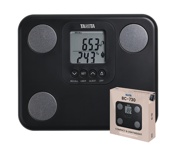 Tanita BC-730 Ψηφιακή Ζυγαριά με Λιπομετρητή - Μαύρο - 3 Έτη Εγγύηση