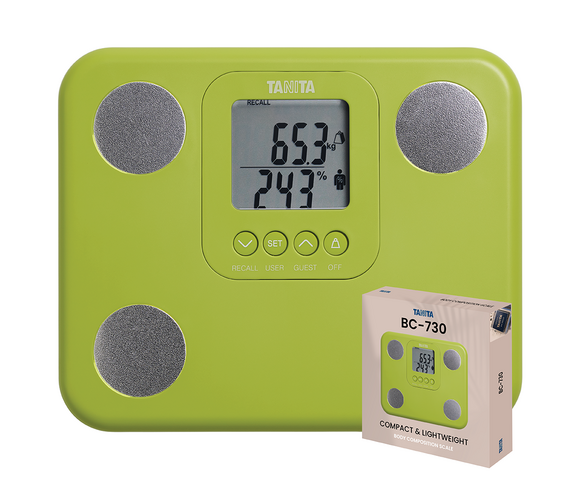 Tanita BC-730 Ψηφιακή Ζυγαριά Λιπομετρητής - Πράσινο - 3 Έτη Εγγύηση