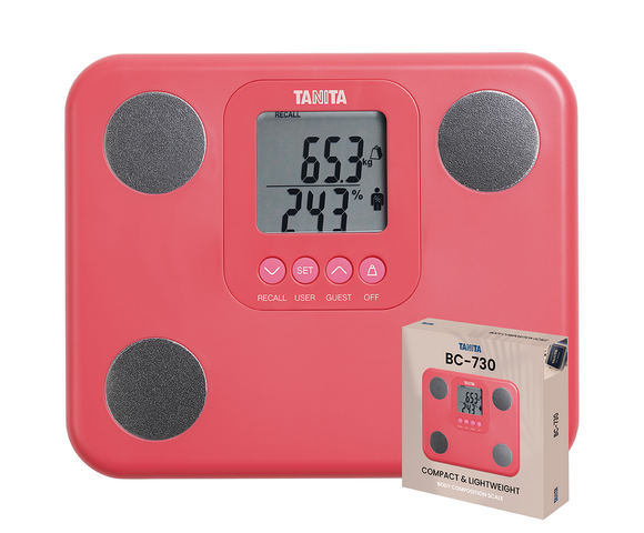 Tanita BC-730 Ψηφιακή Ζυγαριά με Λιπομετρητή - Ροζ - 3 Έτη Εγγύηση