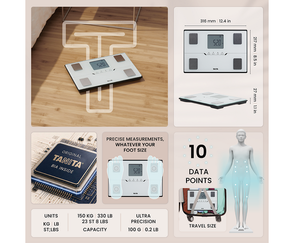 Tanita BC-401 Ζυγαριά Λιπομετρητής & Bluetooth - Λευκό - 3 Έτη Εγγύηση