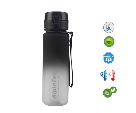 AlpinPro Mood Bicolor Παγούρι Πλαστικό 500ml Μαύρο - Λευκό
