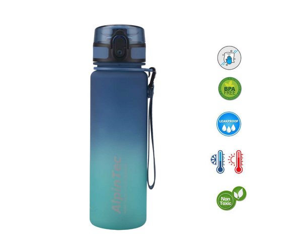 AlpinPro Mood Bicolor Παγούρι Πλαστικό 500ml Μαύρο - Πράσινο