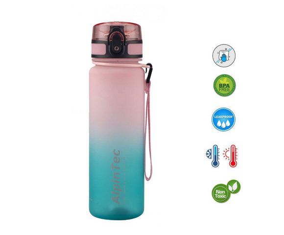 AlpinPro Mood Bicolor Παγούρι Πλαστικό 500ml Ροζ - Σιέλ