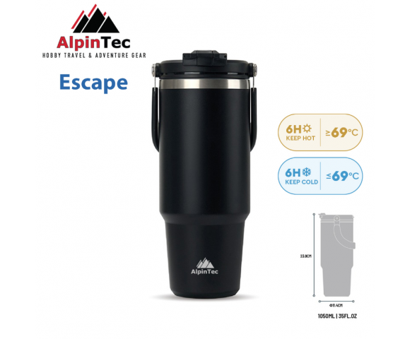 AlpinPro Θερμός Escape 1050ml Μαύρο
