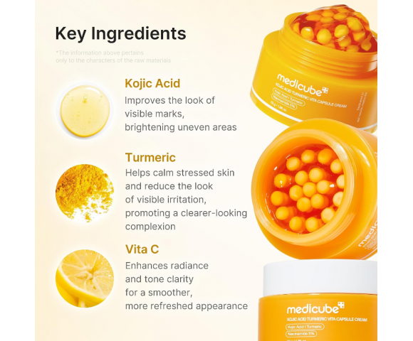 Medicube Kojic Acid Turmeric Vita Capsule Cream 53g – Διφασική Κρέμα με Κοζικό Οξύ για Ομοιόμορφο Τόνο