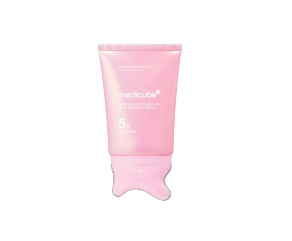 Medicube PDRN Collagen Gua Sha Neck Wrinkle Cream 90g – Κρέμα Λαιμού με Ενσωματωμένο Gua Sha