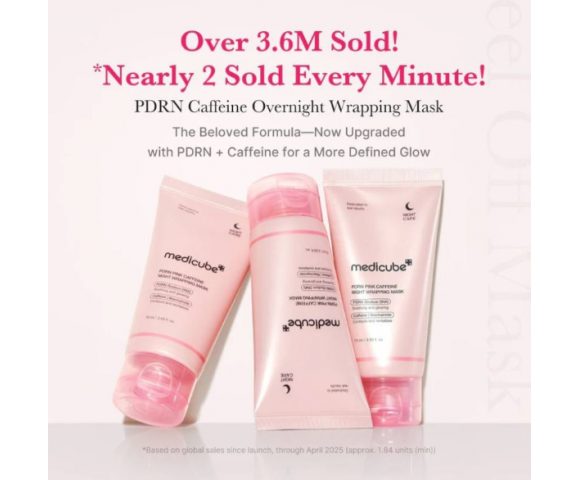 Medicube PDRN Pink Caffeine Night Wrapping Mask 75ml – Μάσκα Νύχτας με PDRN & Καφεΐνη για Θρέψη, Σύσφιξη & Λάμψη