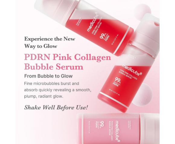 Medicube PDRN Pink Collagen Bubble Serum 95ml – Αντιγηραντικός Ορός σε Μορφή Αφρού με PDRN & Κολλαγόνο