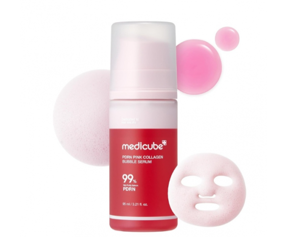 Medicube PDRN Pink Collagen Bubble Serum 95ml – Αντιγηραντικός Ορός σε Μορφή Αφρού με PDRN & Κολλαγόνο