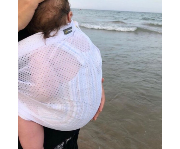 Mini Monkey: Μάρσιπος-Sling Ελαφρύς και αδιάβροχος- Λευκό