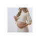 Bola Μενταγιόν εγκυμοσύνης - Λευκό με Ασημί Καρδούλες
