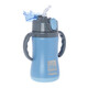 Ecolife Πλαστικό Παγούρι Θερμός με Καλαμάκι Blue 300ml
